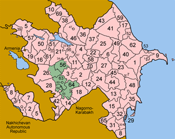 Map of Azerbaijan